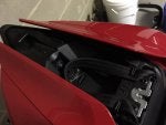 Red Vehicle Car Vehicle door Hood